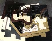 Juan Gris Guitar and clarinet oil painting on canvas